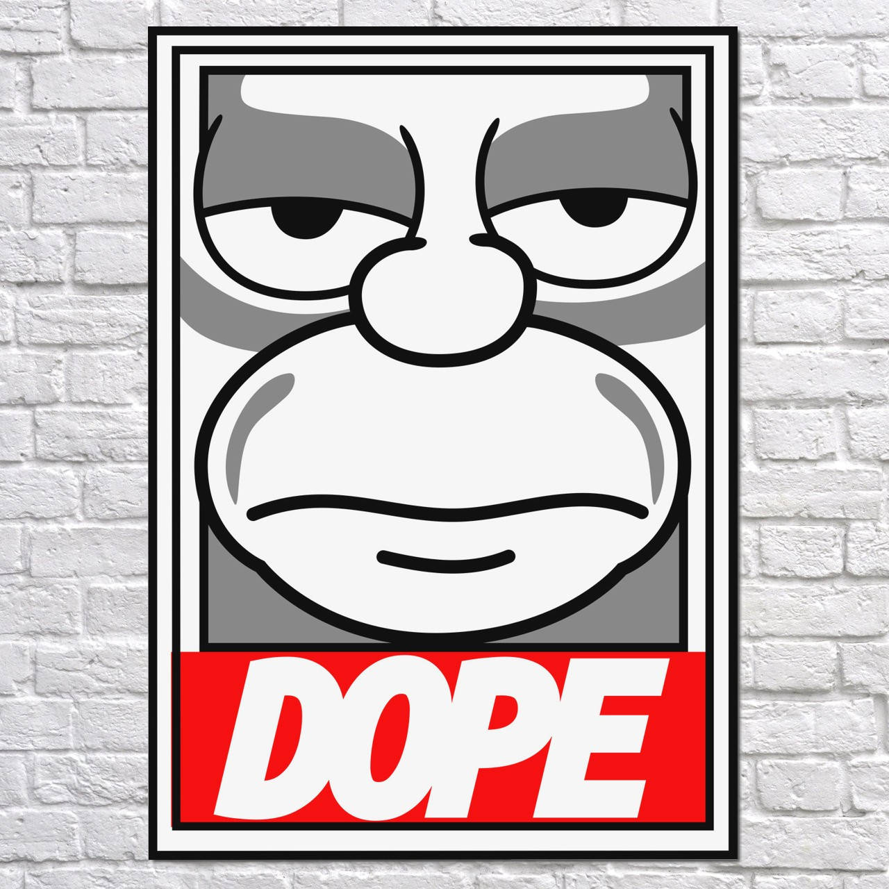 

Плакат "Симпсоны, Гомер, минималистичный портрет, Simpsons, Dope" (артикул 1025) 60, Матовая, 43