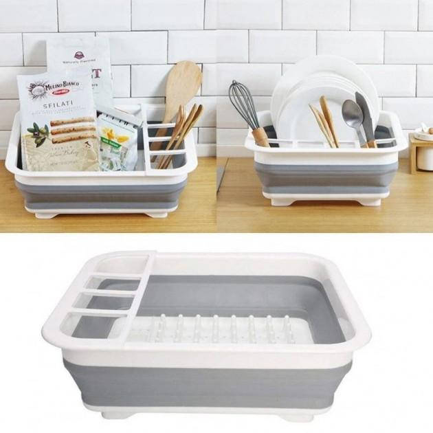 

Раскладная сушилка - поддон для посуды KitchenCraft силиконовая