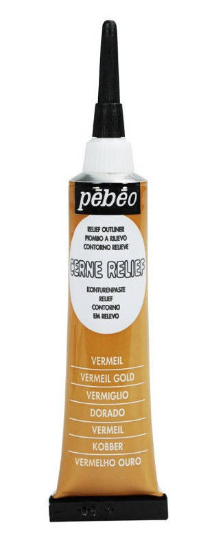 

Контур прочный по стеклу и металлу PEBEO Cerne Relief 20мл ПОЗОЛОТА