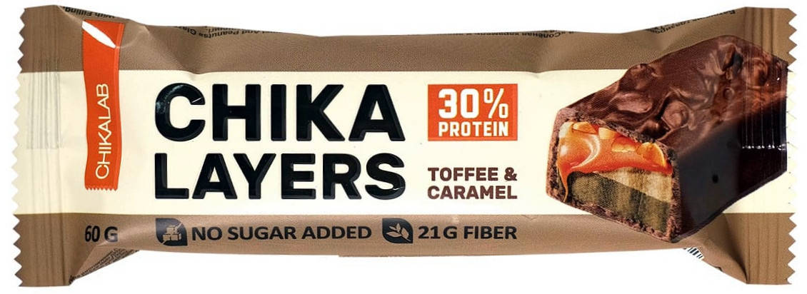 

Протеиновый батончик CHIKALAB Chika Layers Toffee & Caramel (60 грамм)