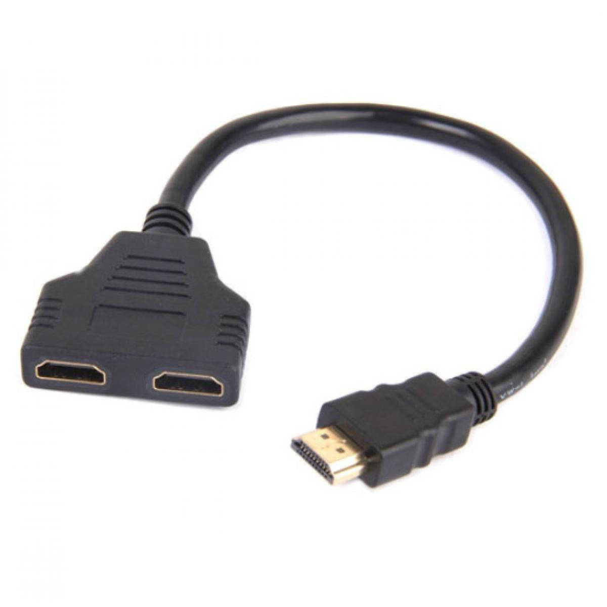 

Адаптер разветвитель HDMI на 2 HDMI сплиттер New, Черный