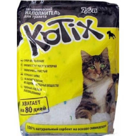 

Kotix/Котикс силикагелевый наполнитель для кошачьего туалета 7,6 литров