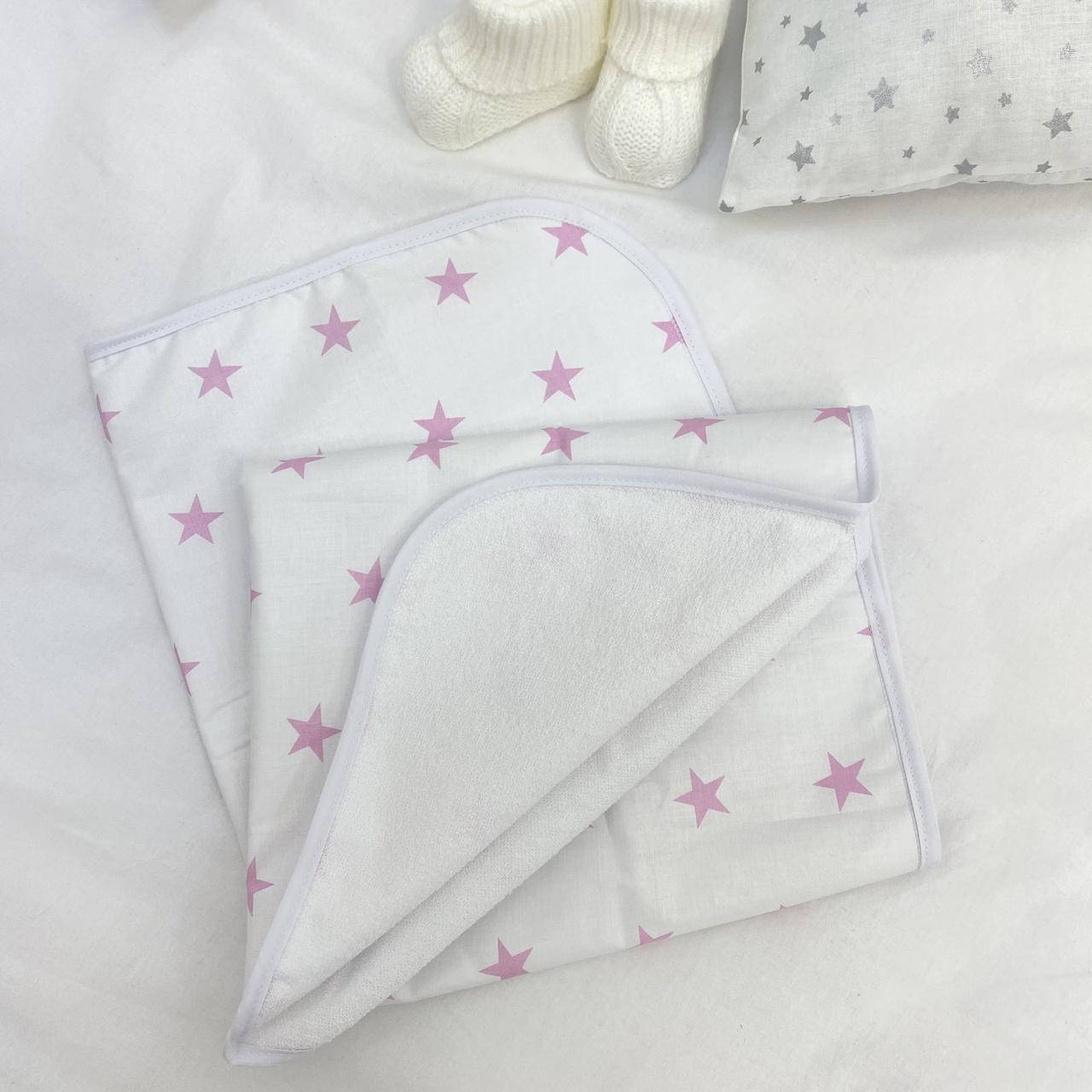 

Непромокаемая детская пеленка розовые звезды, размер 80*50 см №278, Разные цвета