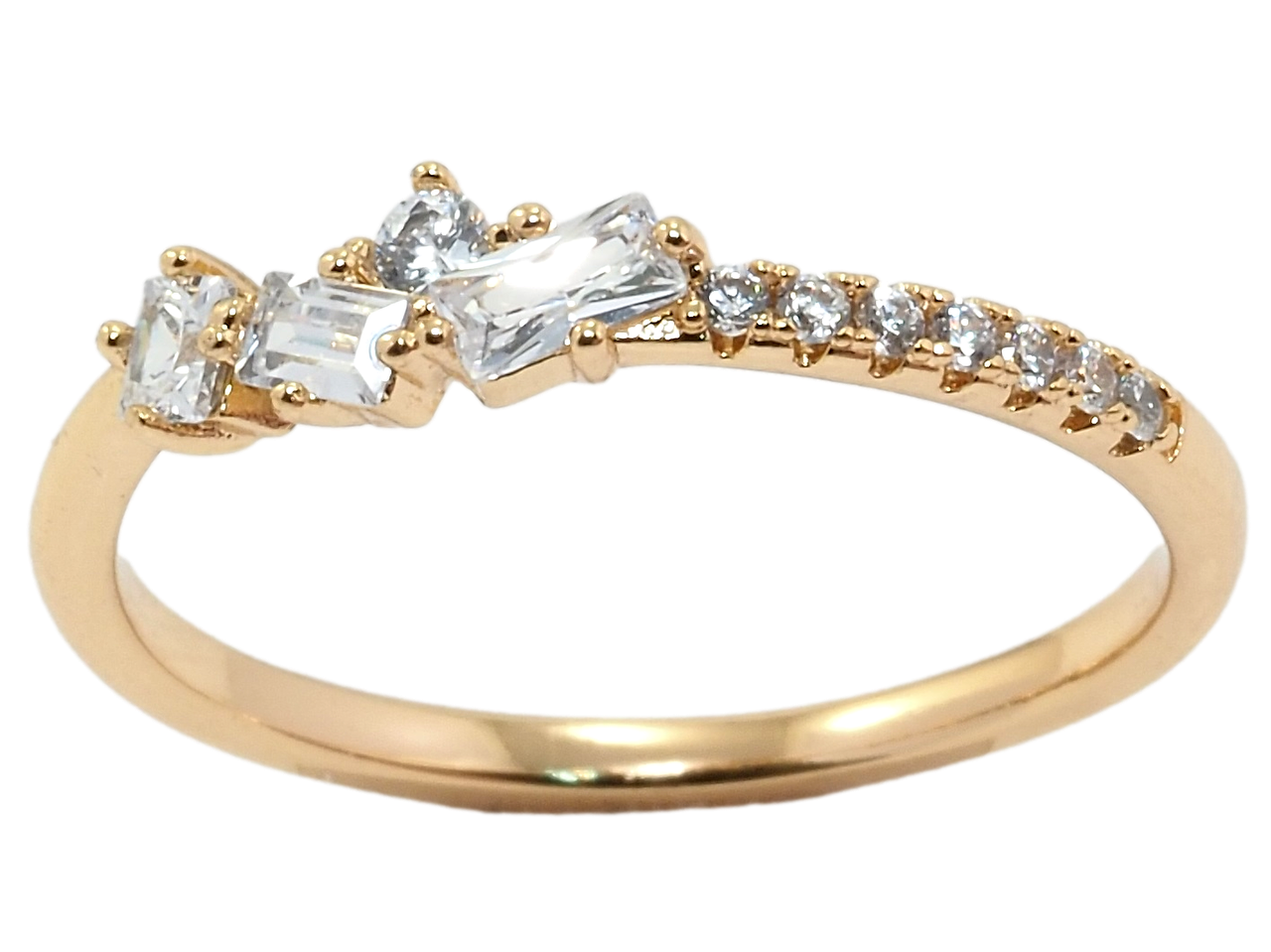 

Кольцо Xuping Позолота 18K "Дорожка циркония" р.18,18.5
