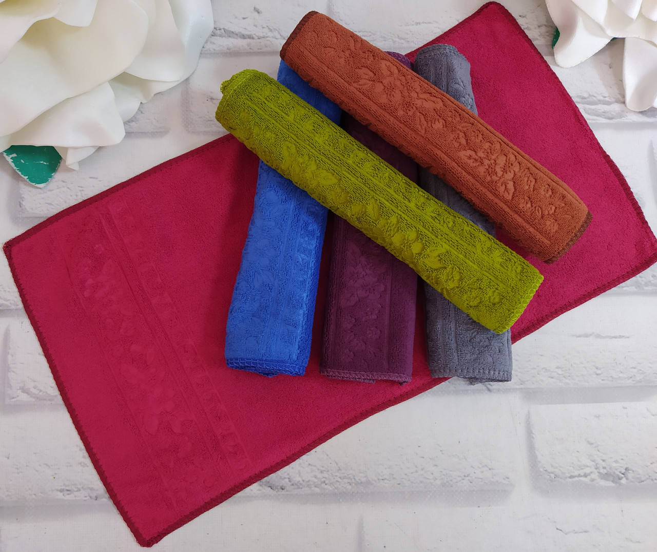 

Полотенце для кухни р. 50х25 см микрофибра Solafa П 6012, Разные цвета
