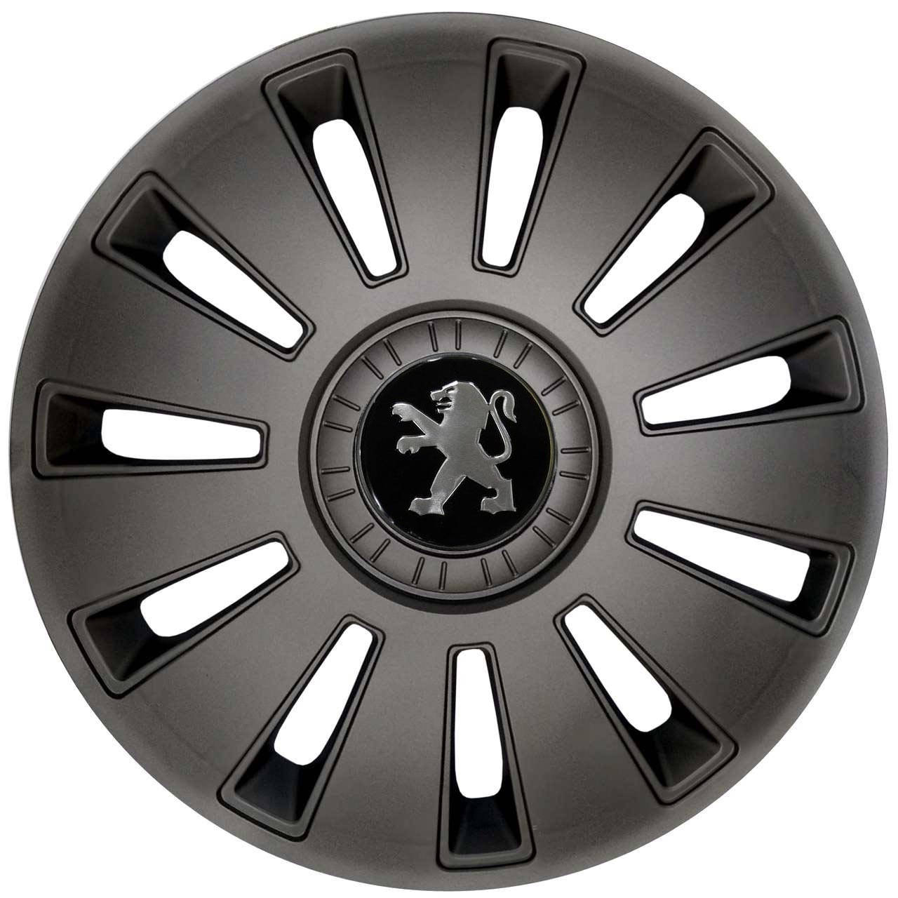 

Колпаки Колесные R16 Peugeot графитовые 4шт