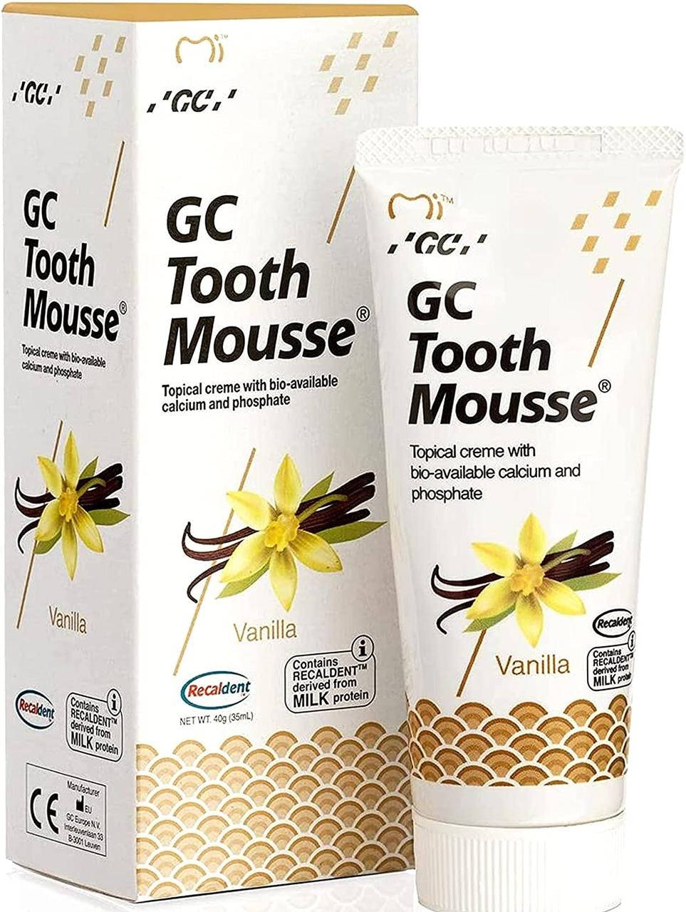 

Ремінералізуючий захисний крем для чутливих зубів без фтору Tooth Mousse