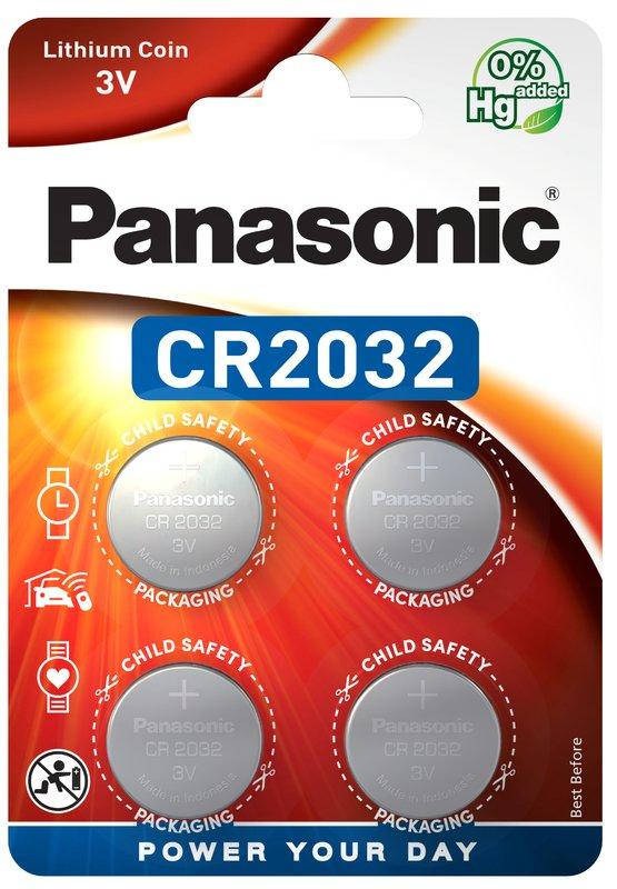 

Батарейка литиевая Panasonic Lithium Power CR-2032EL/4B CR2032 3V блистер 4шт
