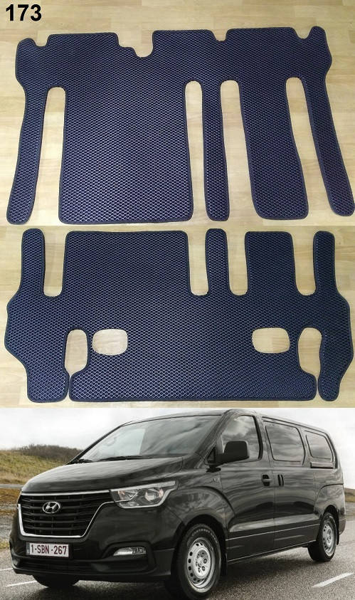 

Коврики ЕВА в пассажирский салон Hyundai H1 Grand Starex '08-, Черный