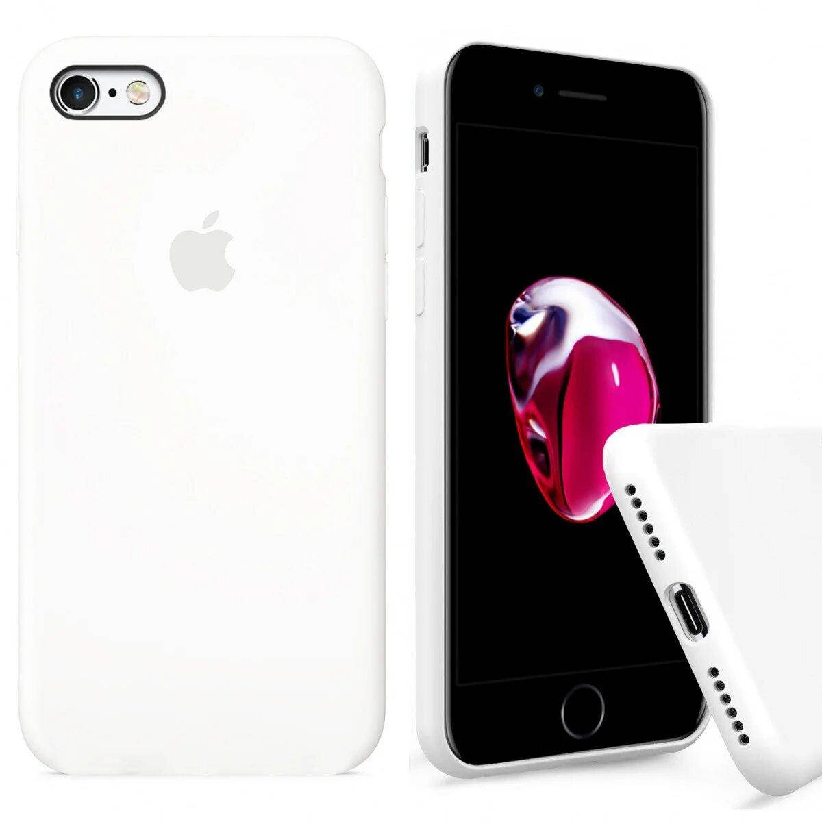 

Чехол Silicone FULL case для IPhone 6 Plus/6s Plus White белый