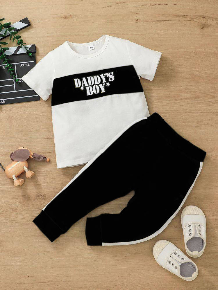 

Костюм летний для мальчика "Daddys boy", штаны и футболка, от 80 до 116 см роста