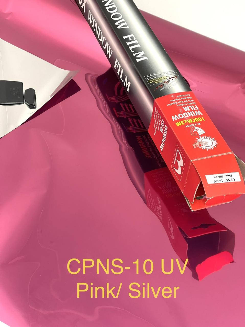 

Pink/ Silver Зеркальная розовая тонировочная плёнка : 100смх3м, Розовый