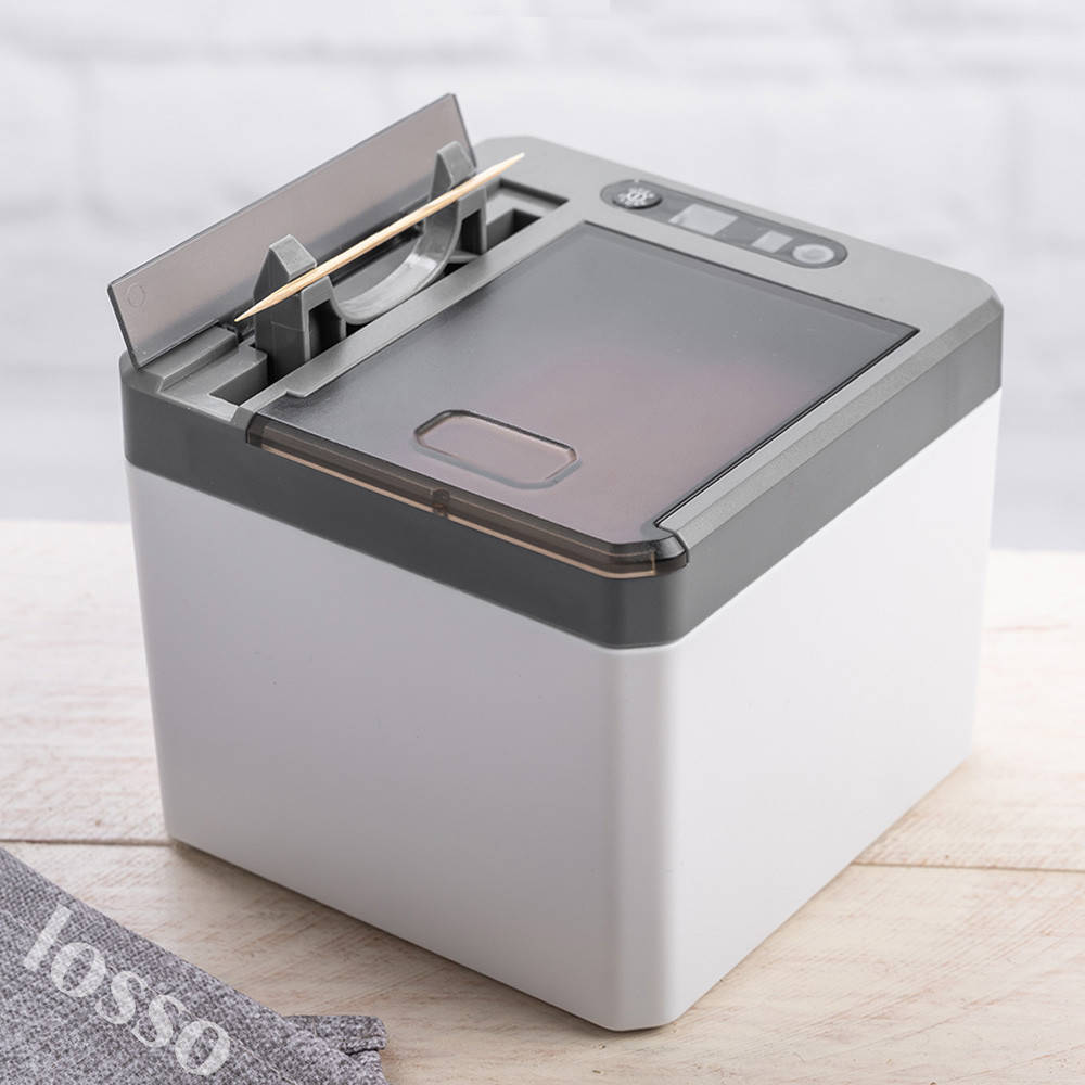 

Диспенсер подставка для зубочисток аккумуляторный LOSSO TD-01 - зубочистница автоматическая, Белый