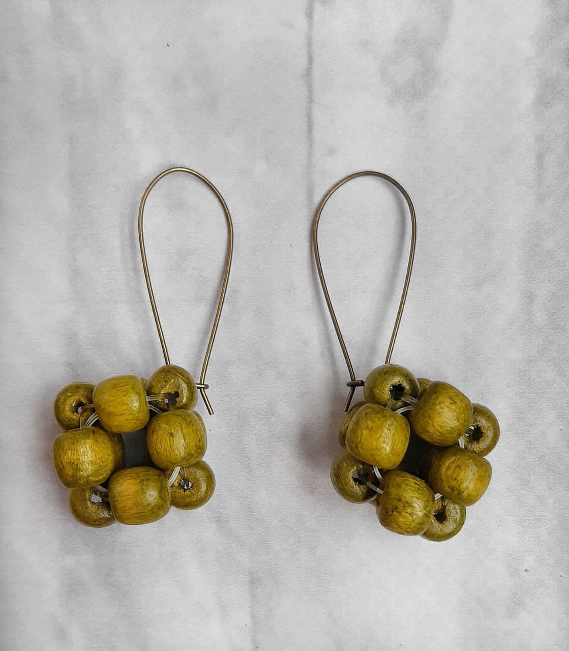 

Сережки Чарівниця. Оливкові.