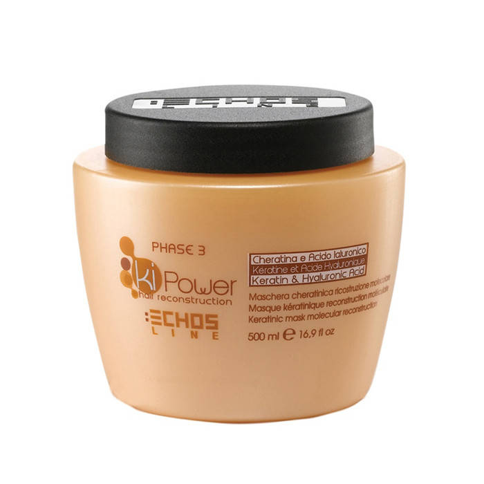 

Кератиновая маска Echosline Ki-Power для молекулярного восстановления волос 500 мл