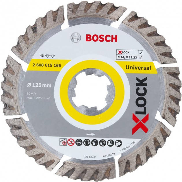 

Круг отрезной алмазный X-LOCK Stf Universal 125х22,23//Bosch