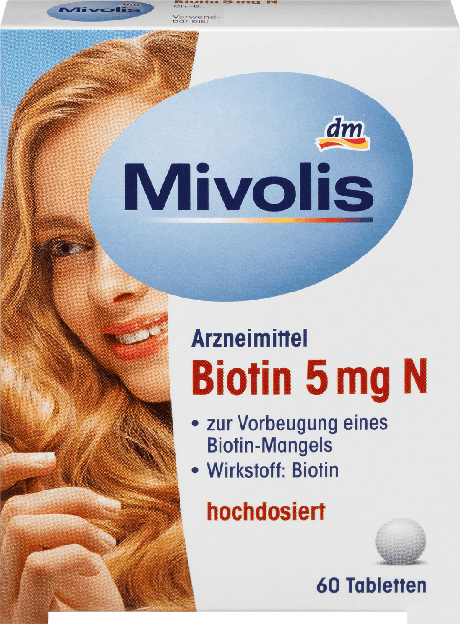 

Биологически активная добавка Mivolis Biotin 5mg N, 60 шт.
