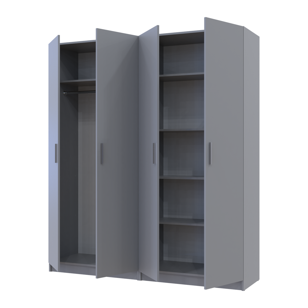 Комплект Doros Промо з полицями Сірий 2+2 ДСП 180х48х204 (80737771) 3