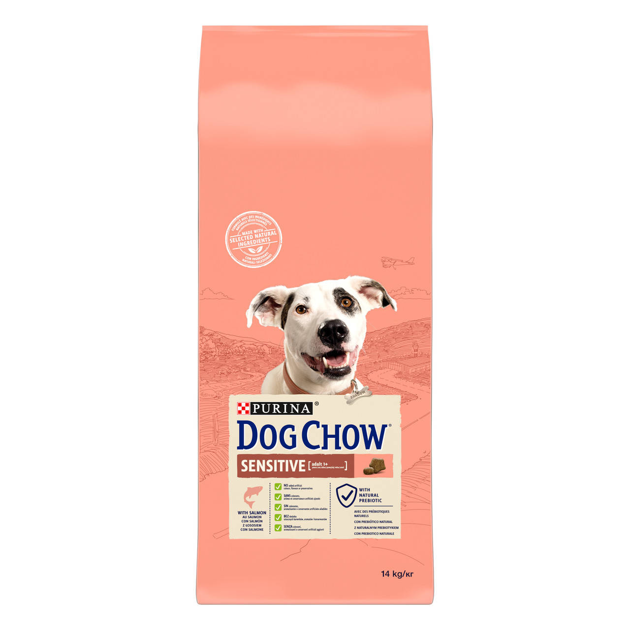 

Purina Dog Chow Adult Sensitive 14кг для собак с лососем