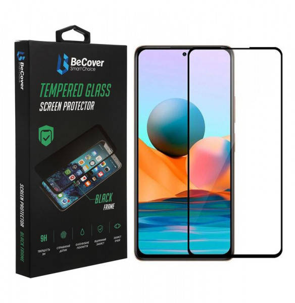 

Защитное стекло BeCover для Xiaomi Redmi Note 10 5G Black (706653) (код 1269174)