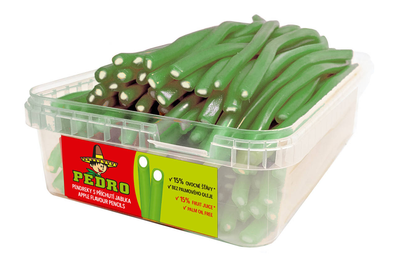 

Жевательные конфеты Карандаши Яблоко PEDRO длинные 1,75кг, (6кор/ящ)