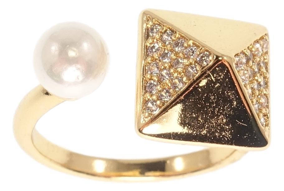 

Кольцо Xuping Позолота 18K "Пирамидка с жемчужиной" р.15-16