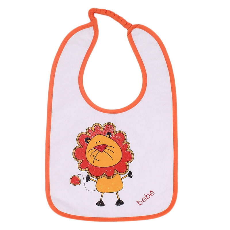 

Слюнявчик на резинке махра+клеенка (153), Оранжевый, Голубой