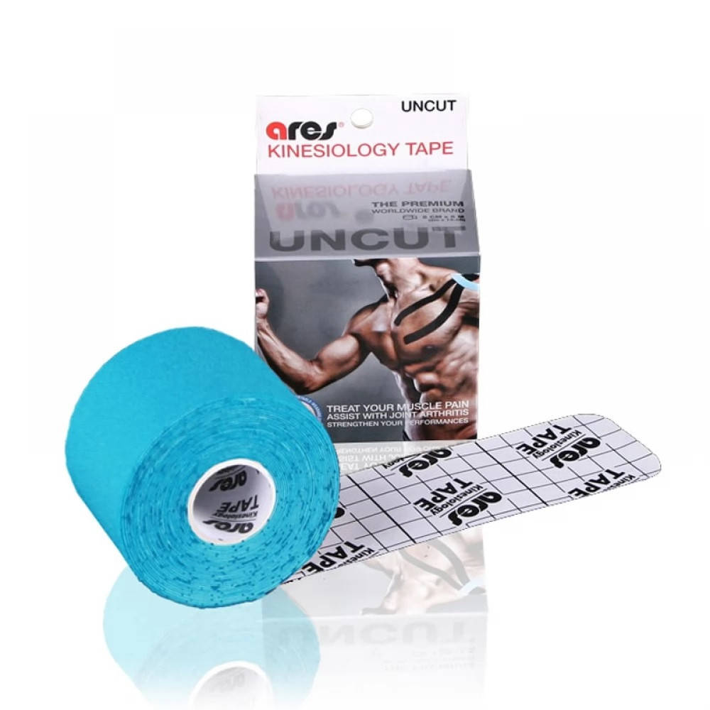 

Кинезио тейп ARES UNCUT 5см Х 5м синий
