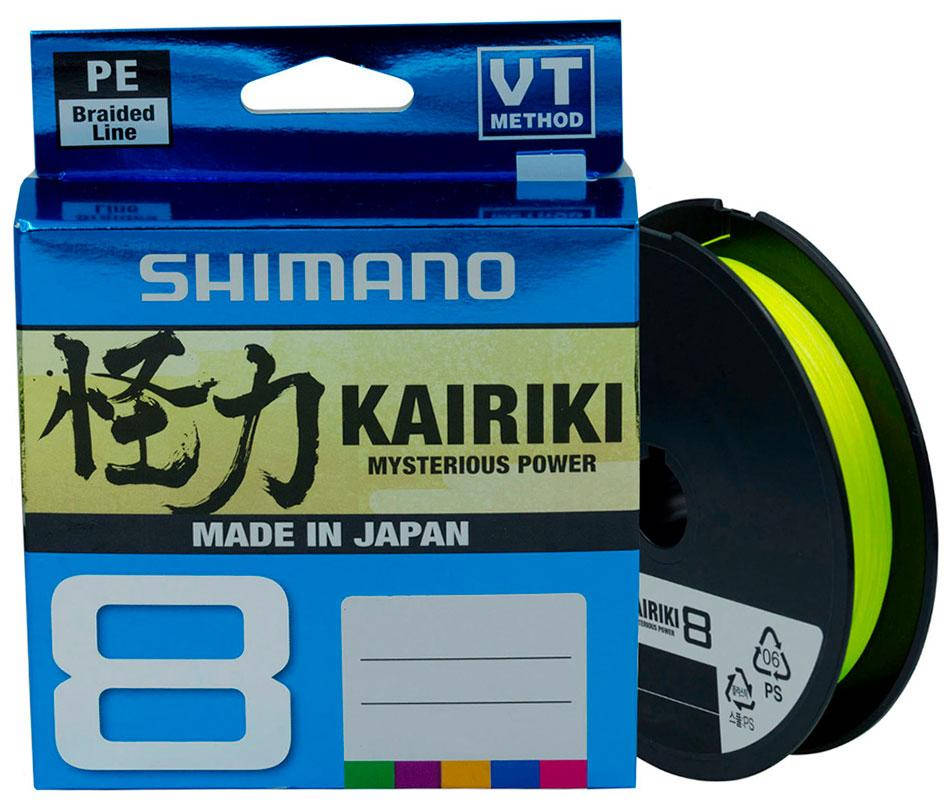 

Шнур Shimano Kairiki 8 PE (Yellow) 150m 0.06 mm 5.3 kg, Желтый
