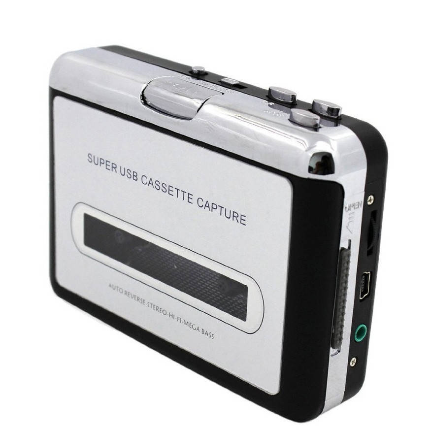 

Кассетный плеер (кассетник) CNV оцифровка записей с USB Серый