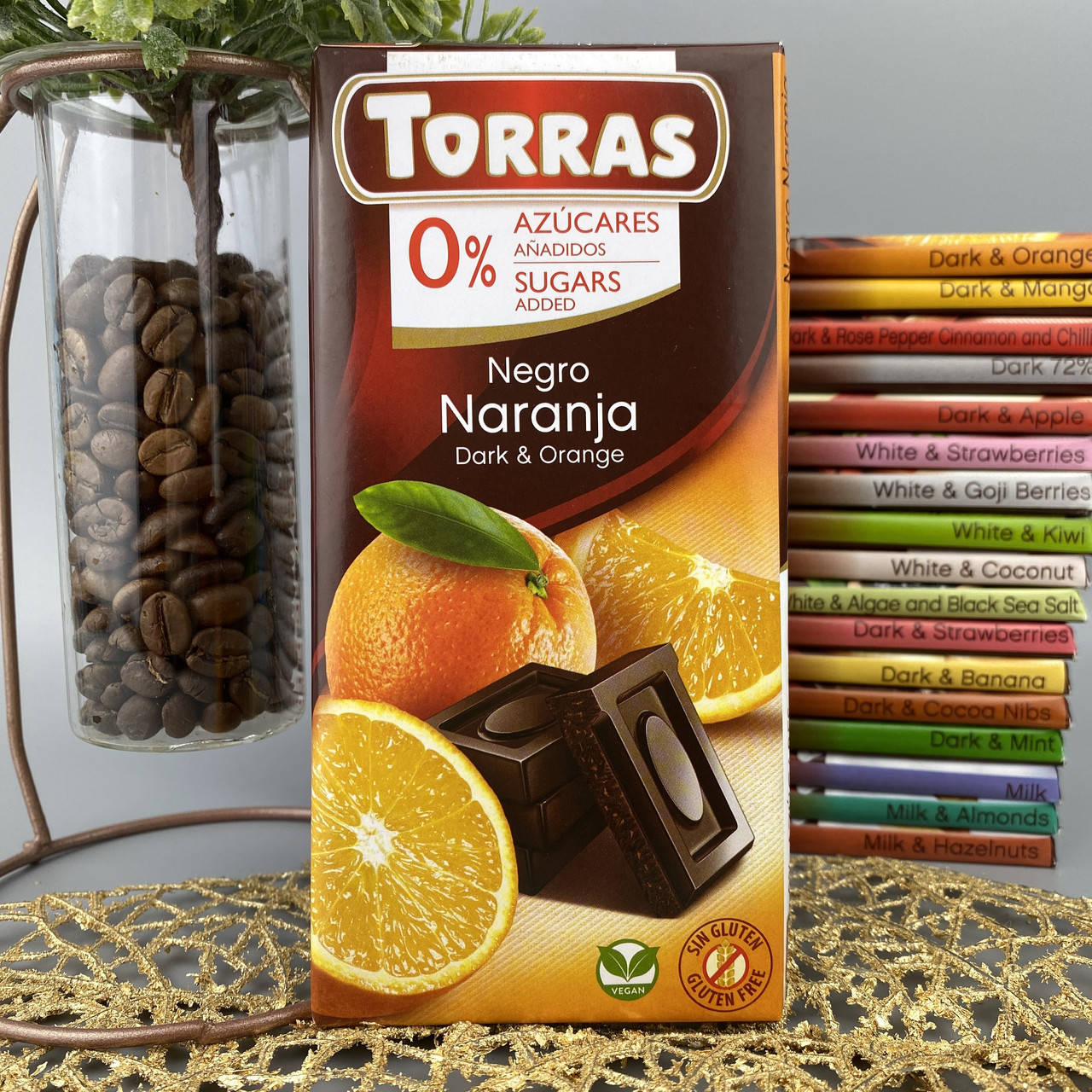 

Шоколад без сахара и глютена чёрный с апельсином Торрас Torras 0% 75 г