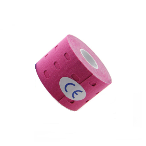 

Кинезио тейп Kinesiology Tape Перфорированный ( панч тейп ) 5 м х 5м розовый