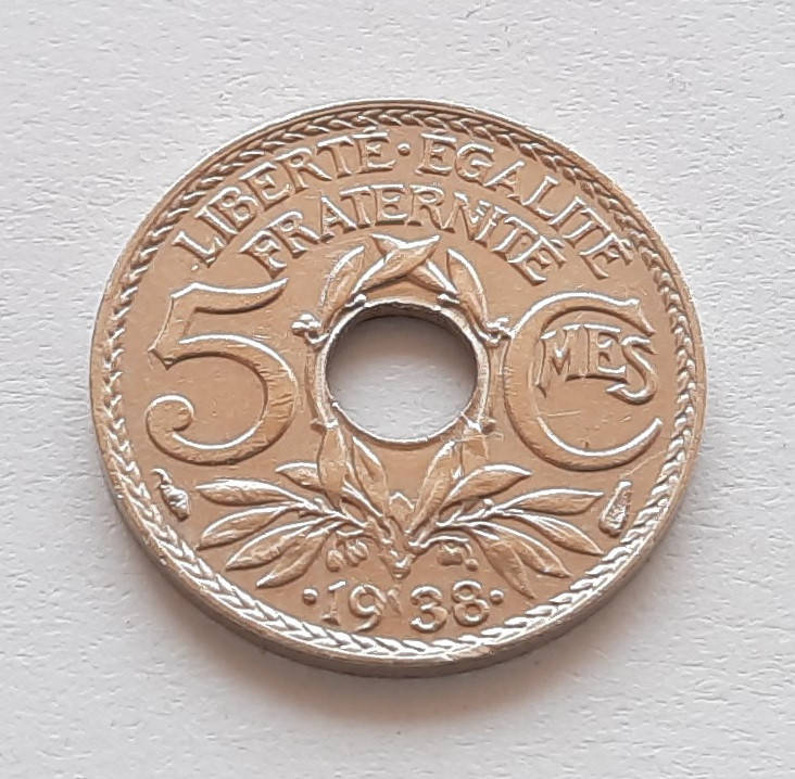 

Франция 5 сантимов 1938