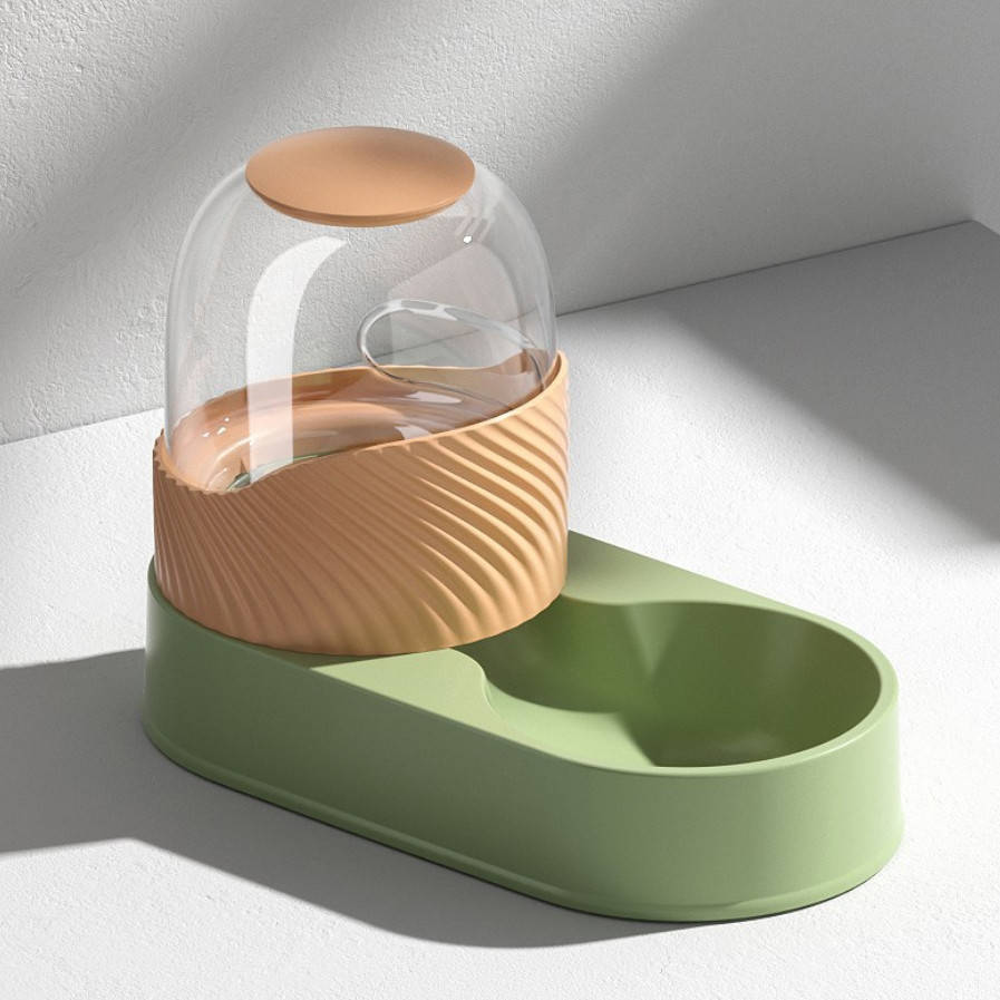 

Автоматическая кормушка интерьерная для собак кошек премиум, Оливковый