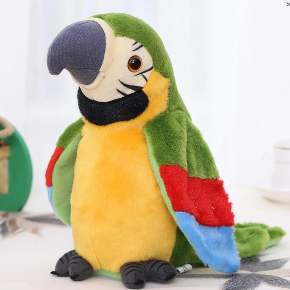 

Интерактивная игрушка повторюшка Попугай Parrot Talking, Зелёный