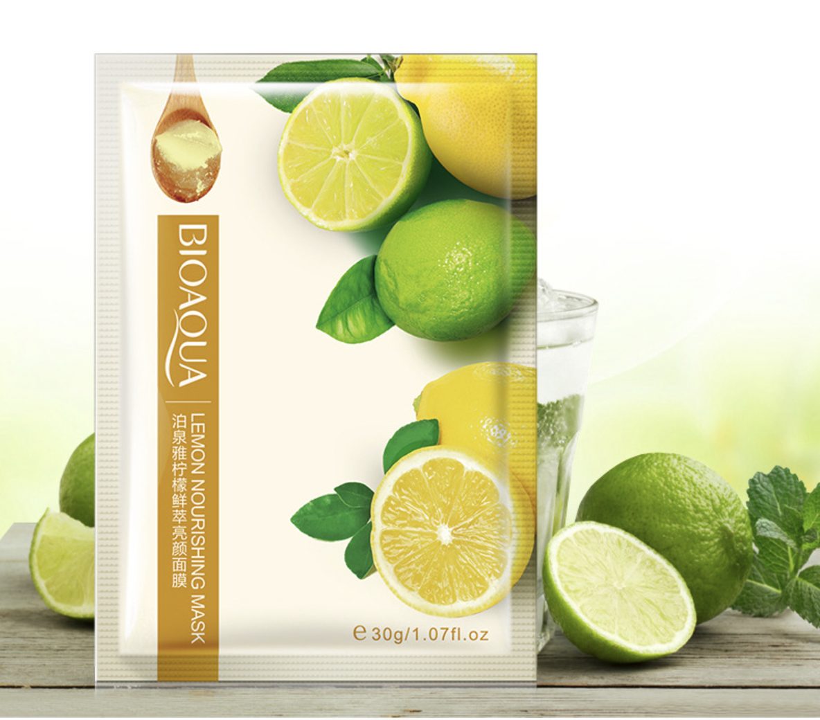 

Питательная тканевая маска с цитрусовым экстрактом Bioaqua Lemon Nourishing Mask