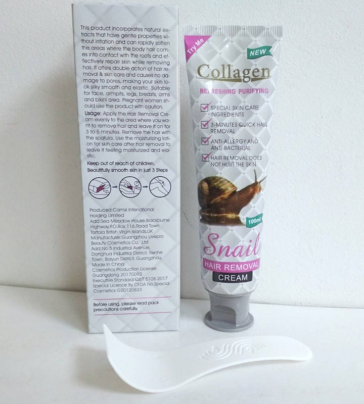 

Крем для депиляции с коллагеном и муцином улитки Collagen Snail Hair Removal, 100мл