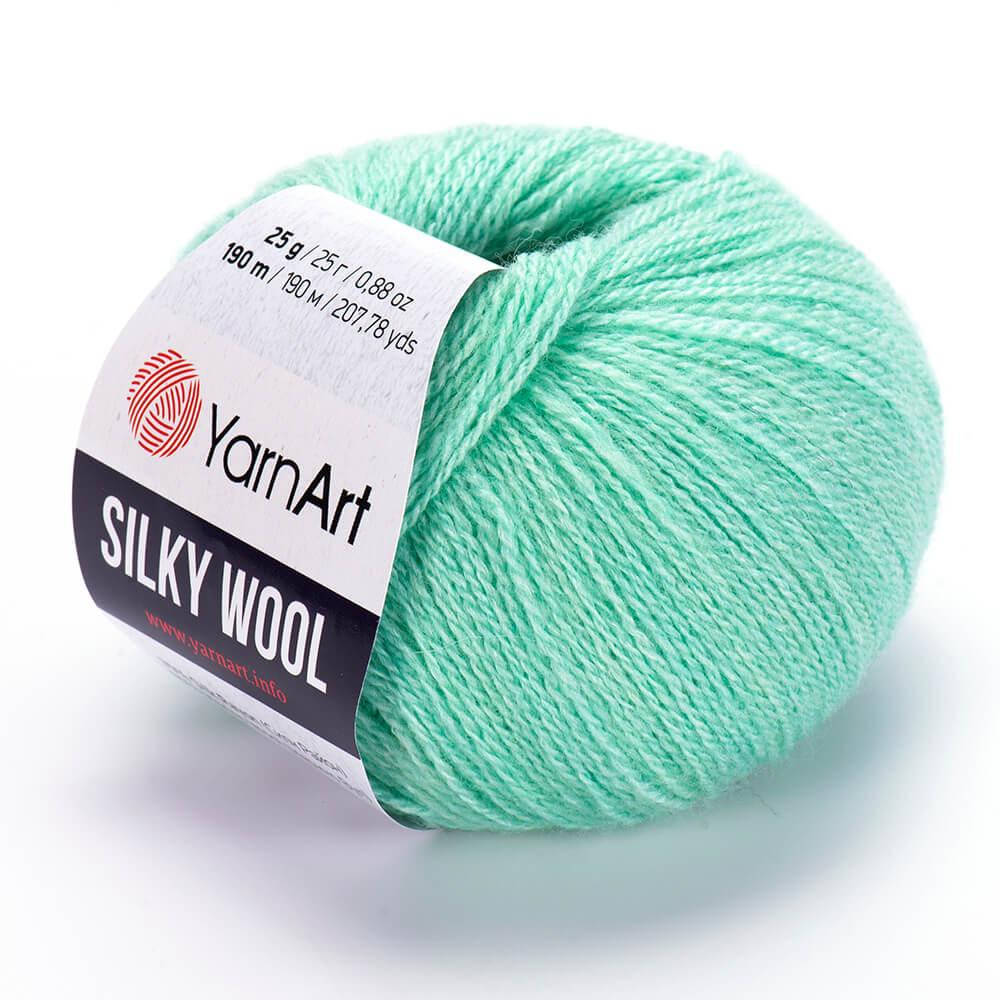 

Yarnart Silky Wool № 340 мятный