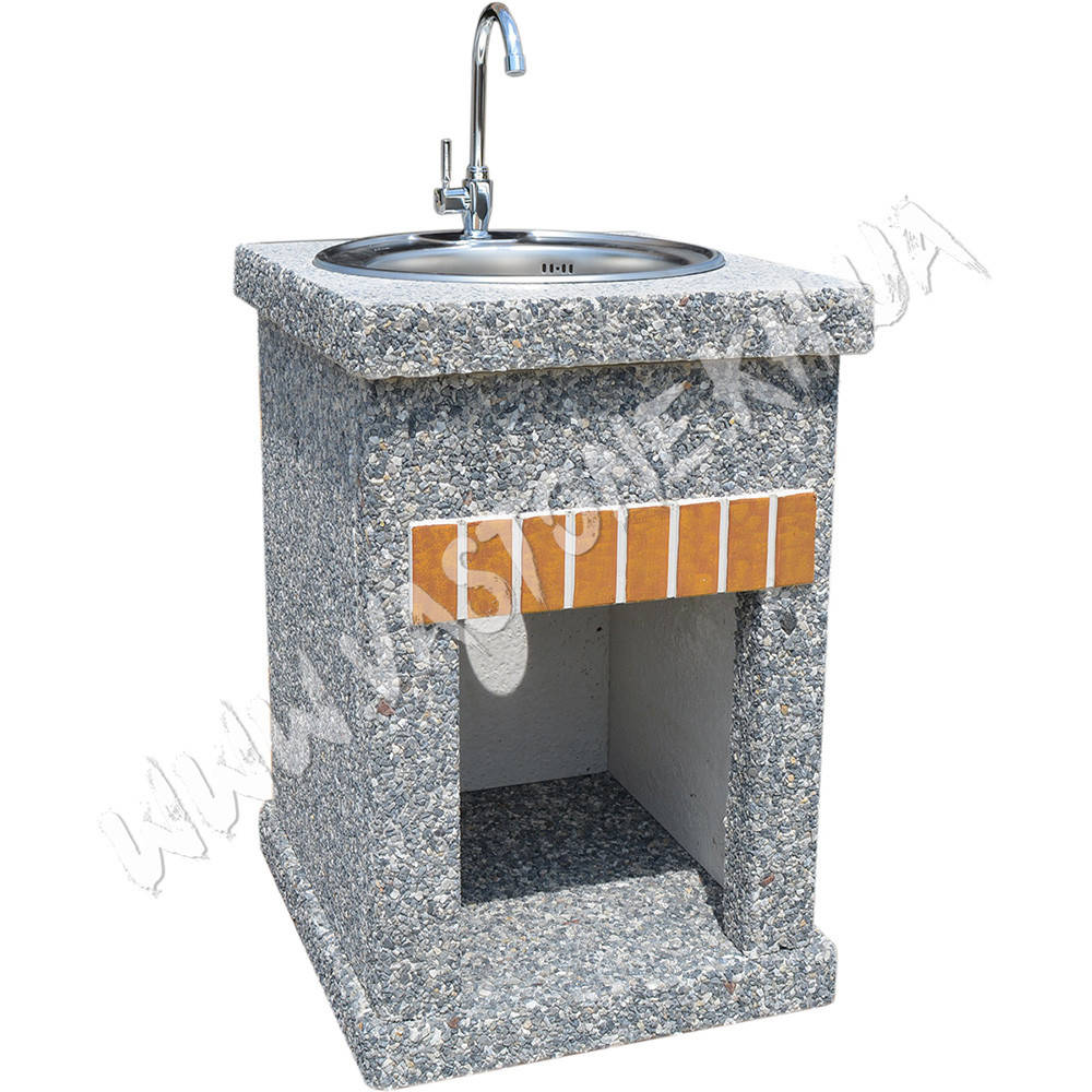 

Стол-мойка уличный «Манчестер» №2 бетонный Мрамор кремовый