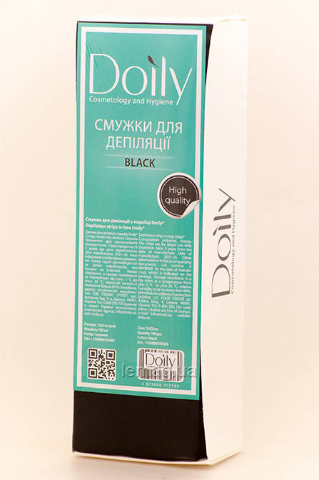 

Doily Полоски для депиляции 7х22 в коробке, 100 шт - Черные