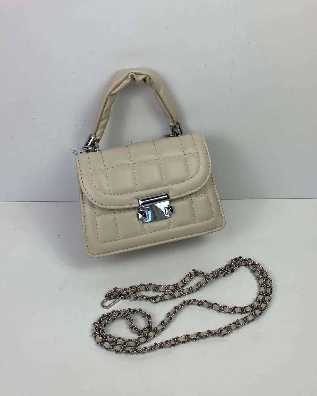 

Сумка мягкая ручка стеганная квадратиками / ПУ (1723) Белый