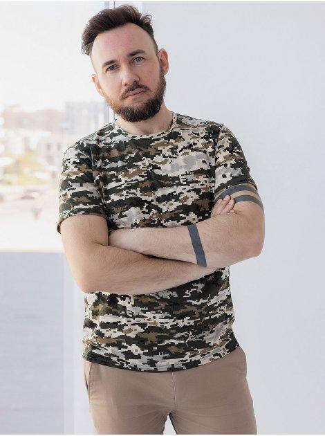 

Мужская военная футболка пиксель, пиксельная футболка, Хаки