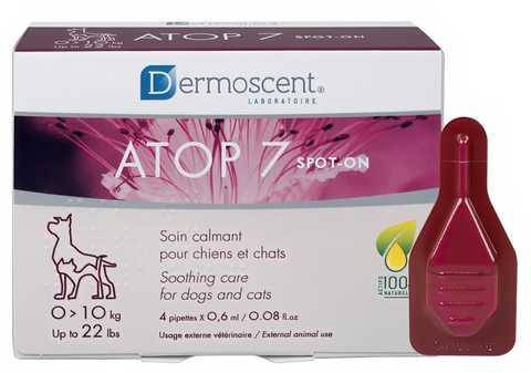 

Dermoscent ATOP 7 Spot-on капли на холку при дерматитах и раздраженной коже у кошек и собак до 10 кг - 1 уп