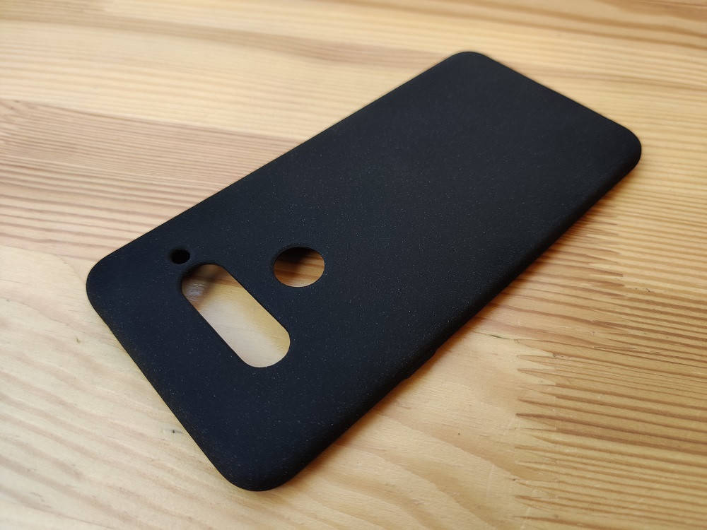 

Тонкий матовый силиконовый чехол для LG V40, Черный