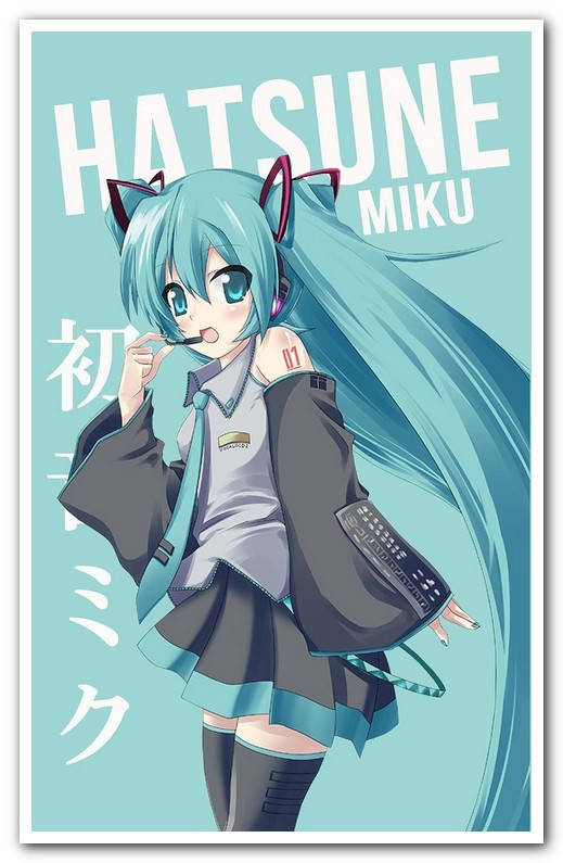 

Мику Хацунэ Hatsune Miku - плакат аниме
