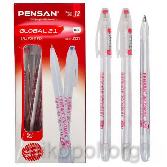 

Ручка масляная PENSAN Global 21 красная