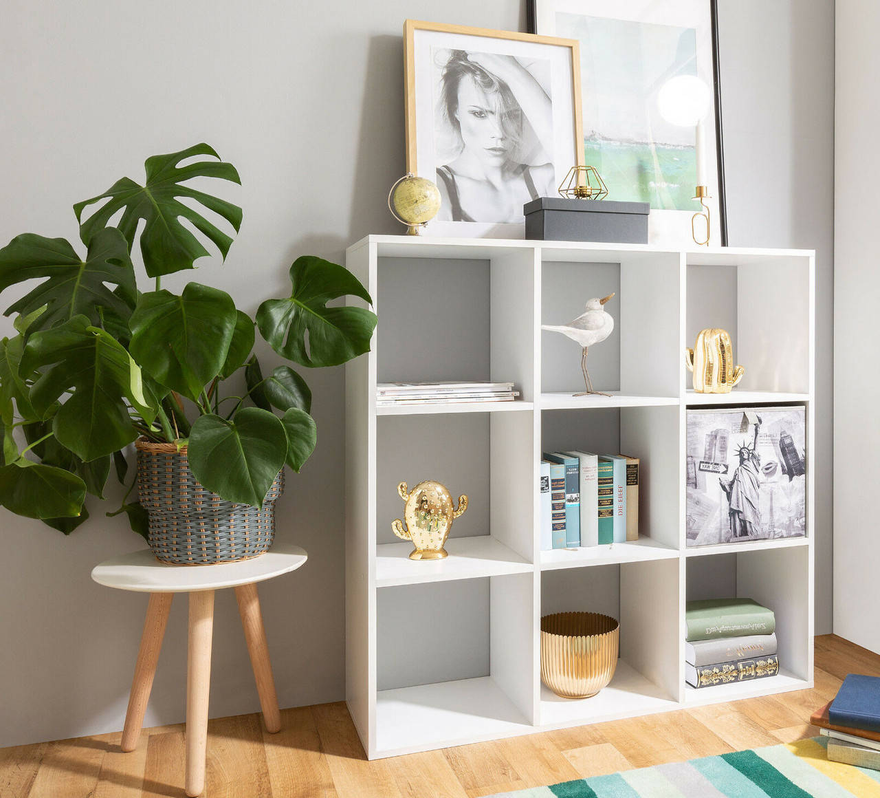 

Стеллаж на 9 ячеек, полка для книг и игрушек, книжный шкаф G0020, Цвет