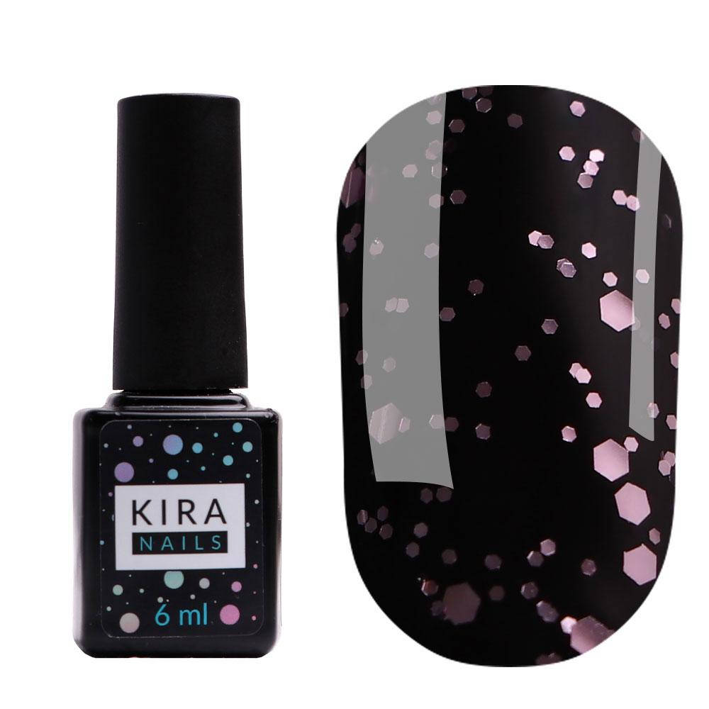 

Kira Nails No Wipe Top Pink Yogurt - топ без липкого слоя с розовой крошкой, 6 мл