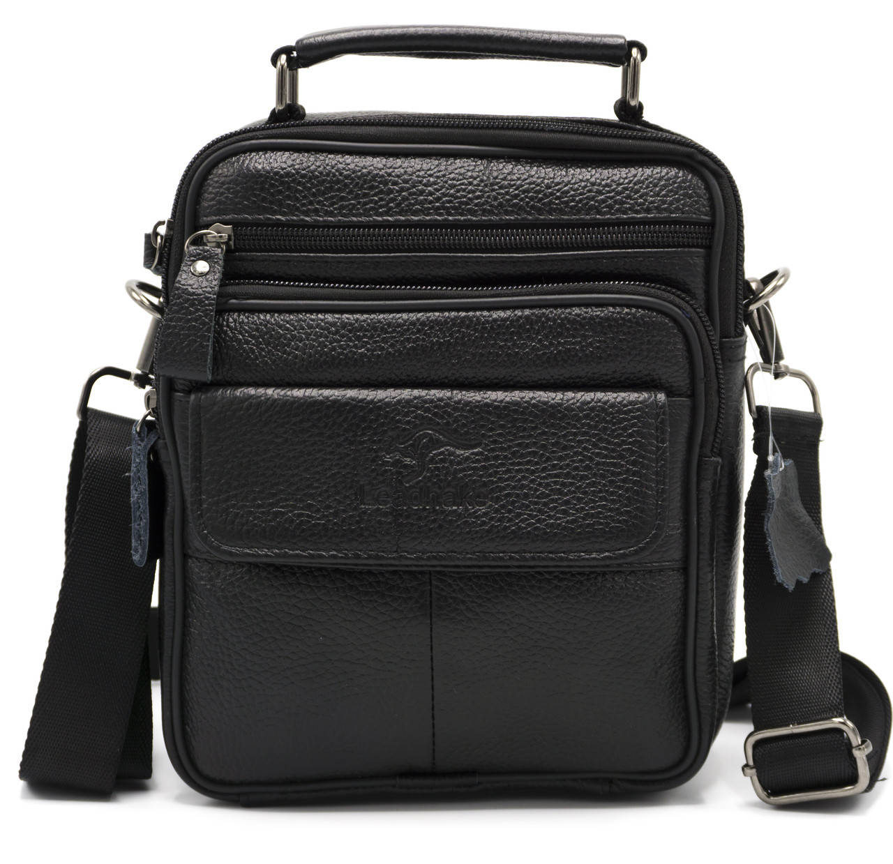 

Кожаная сумка мужская через плечо барсетка NiceBags A9921 - Черная сумка мессенджер из натуральной кожи, Черный