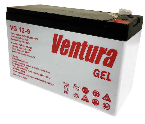 

Гелевый аккумулятор GEL Ventura 12 В 9 Ач VG 12-9